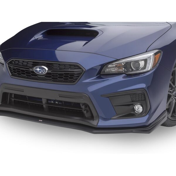 Subaru OEM STI front under spoiler installed on a 2018-2021 Subaru WRX or STI