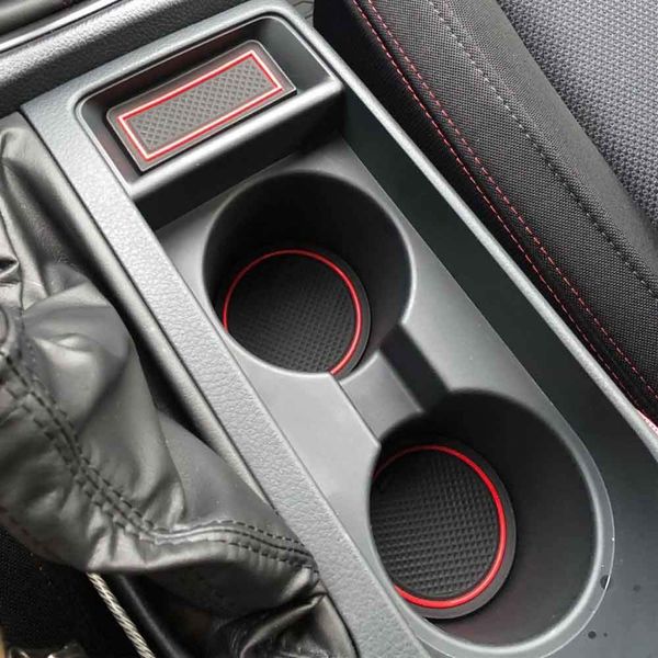 Cup holder liner interior mod for Subaru WRX