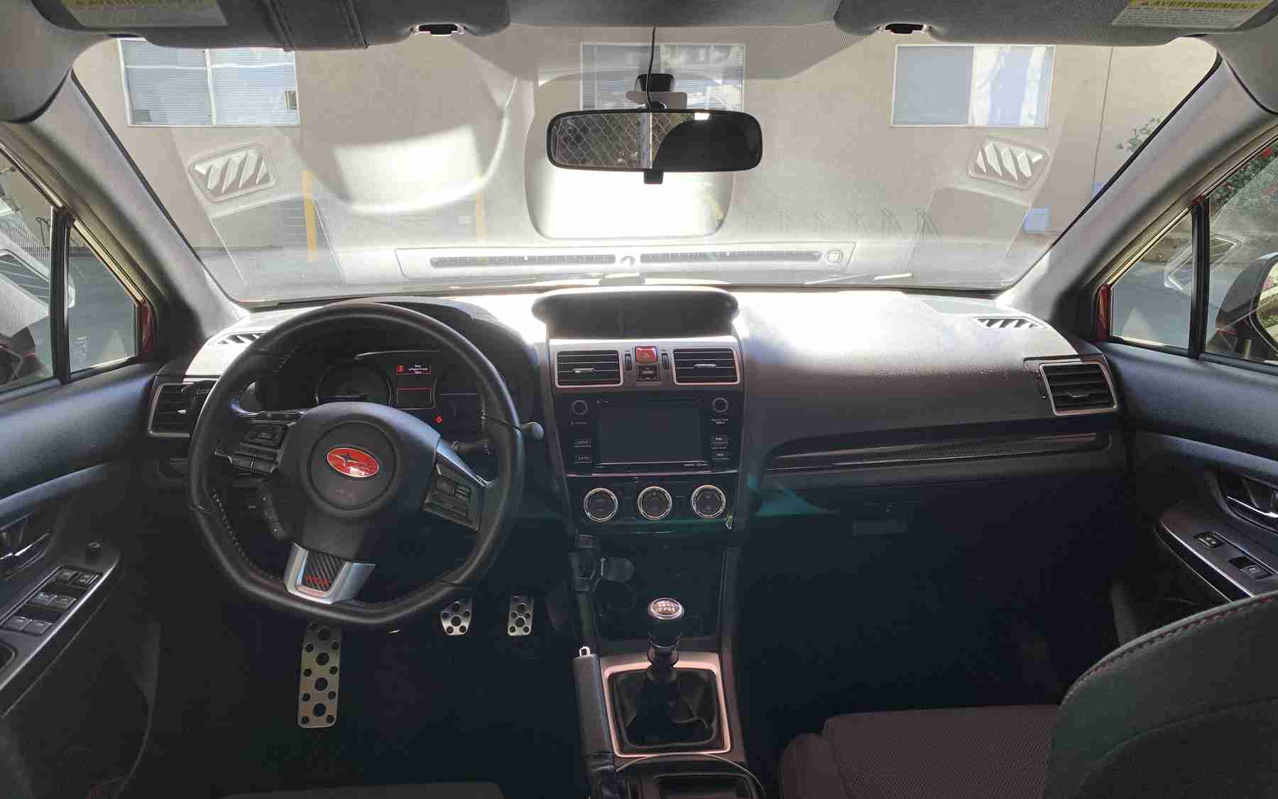 Subaru WRX interior with aftermarket accessories