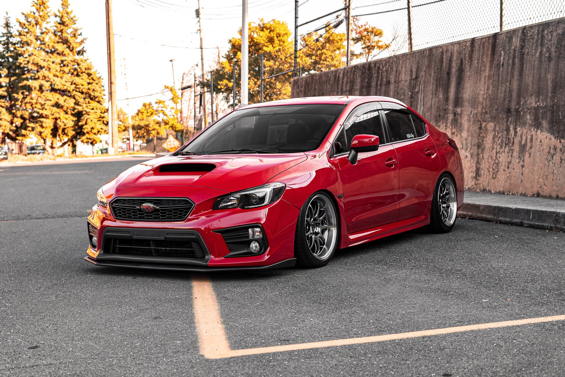 lowered Subaru WRX