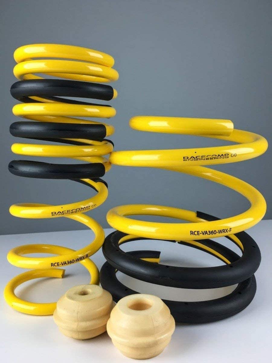RaceComp Engineering yellow lowering springs for Subaru WRX