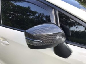 Carbon fiber mirror covers for Subaru WRX