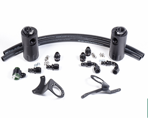 Radium Engineering dual catch cans for Subaru WRX