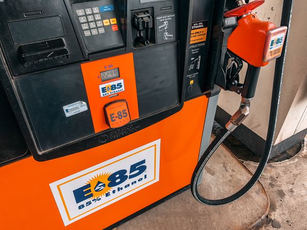 E85 Flex Fuel gas pump