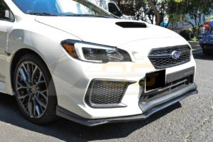White Subaru WRX with V-Limited Style Carbon Fiber Front Lip