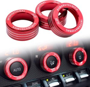 Aluminum AC Knob Covers for Toyota 86, BRZ, and FR-S