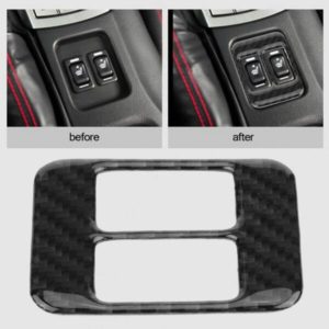 Heated seat control carbon-fiber trim in a Subaru BRZ center console