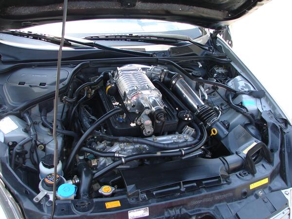 Roots-style supercharger installed on a VQ35 on a 350Z